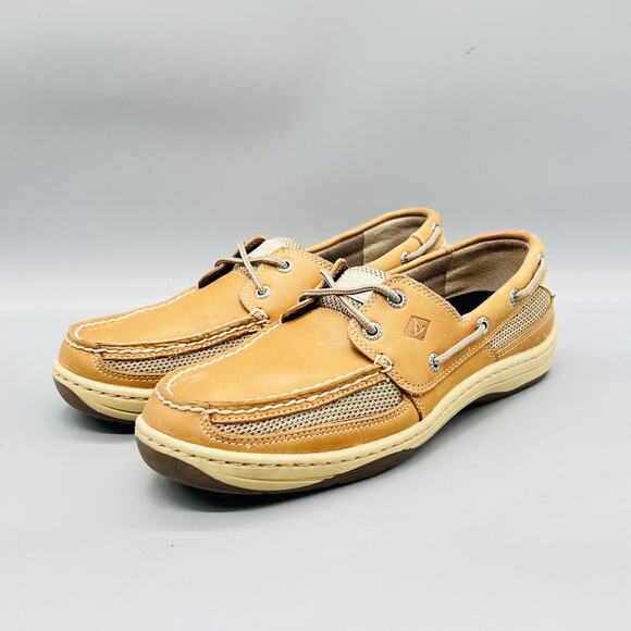 Sperry Shoes Mens 7.5 Brown Leather Top Sider Boat Deck Moc  display picture 1